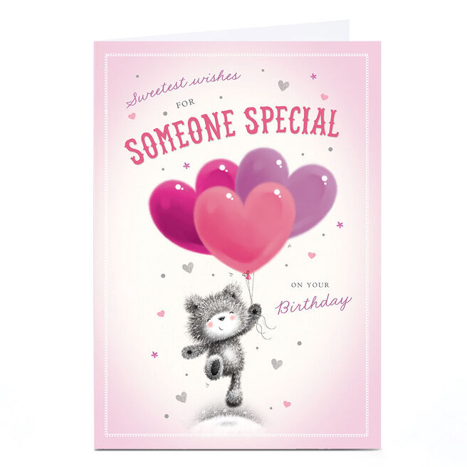 Personalised Birthday Card - Love Heart Balloons, Someone Special