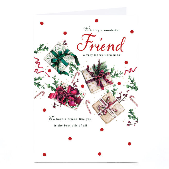 Personalised Christmas Card - Lots of Presents, Friend