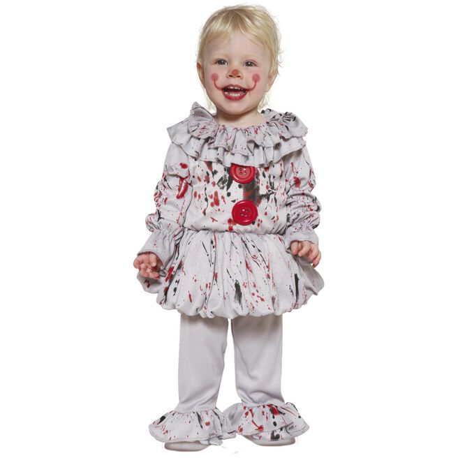 Baby Bad Clown Infant Fancy Dress Costume