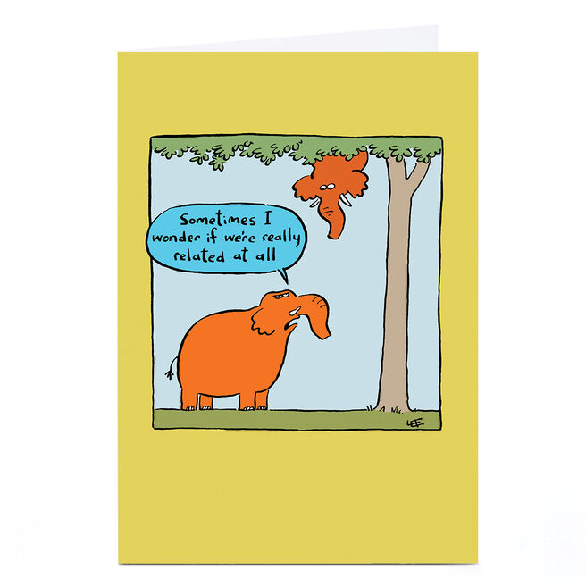 Personalised Lee Fearnley Card - Elephant in Tree