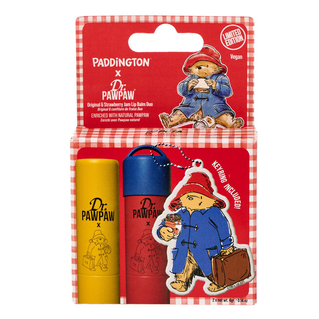Paddington x Dr.PAWPAW Original & Strawberry Jam Lip Balm Duo