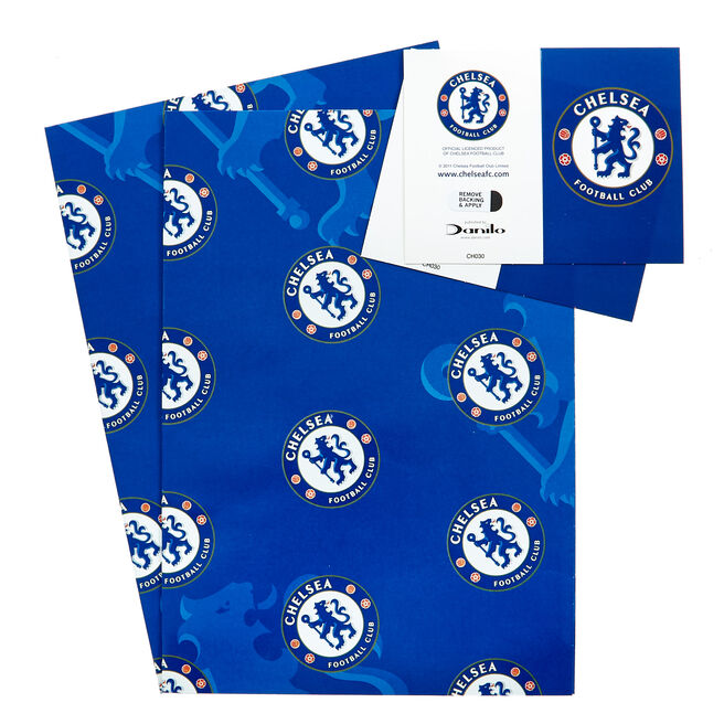 Chelsea FC Wrapping Paper & Gift Tags - Pack Of 2 