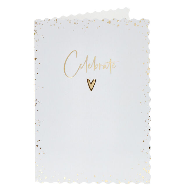 Celebrate Gold Love Heart Any Occasion Card