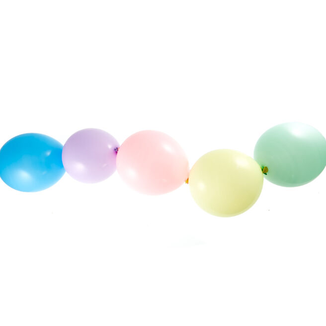 Rainbow Link Latex Balloon Banner