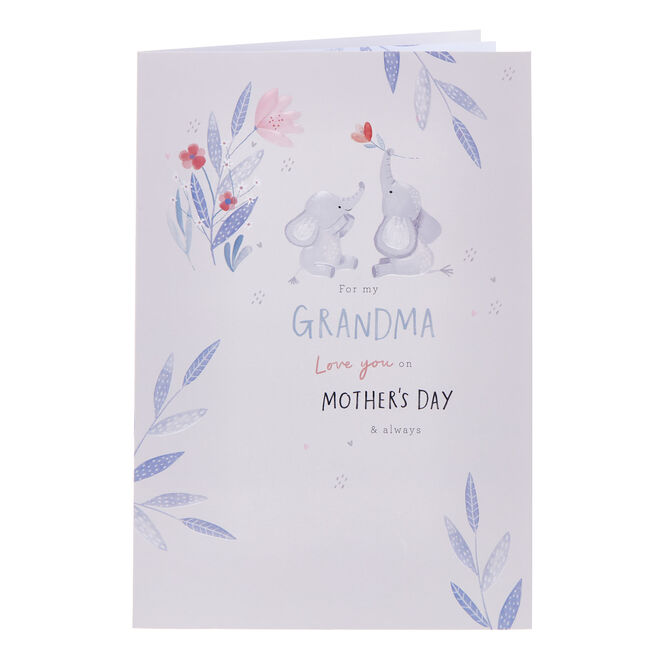 Grandma Baby Elephants Mother's Day Card