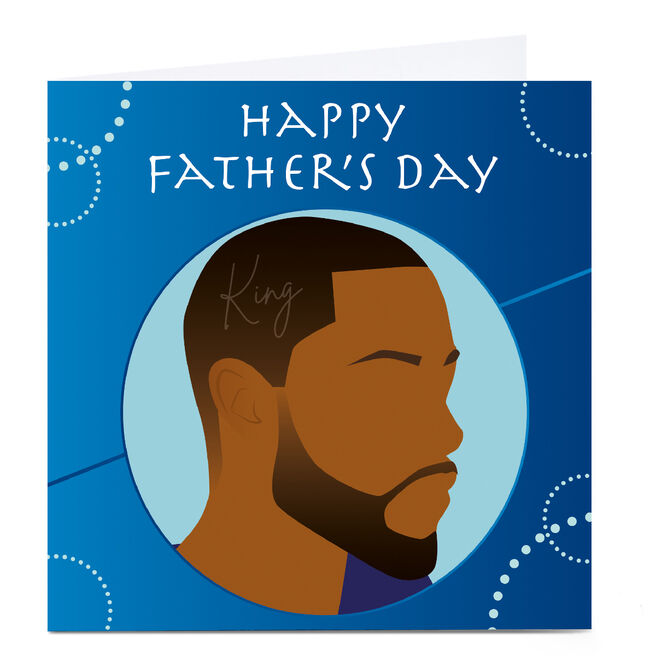 Personalised Leanne Creative Father's Day Card - Blue Side Profile