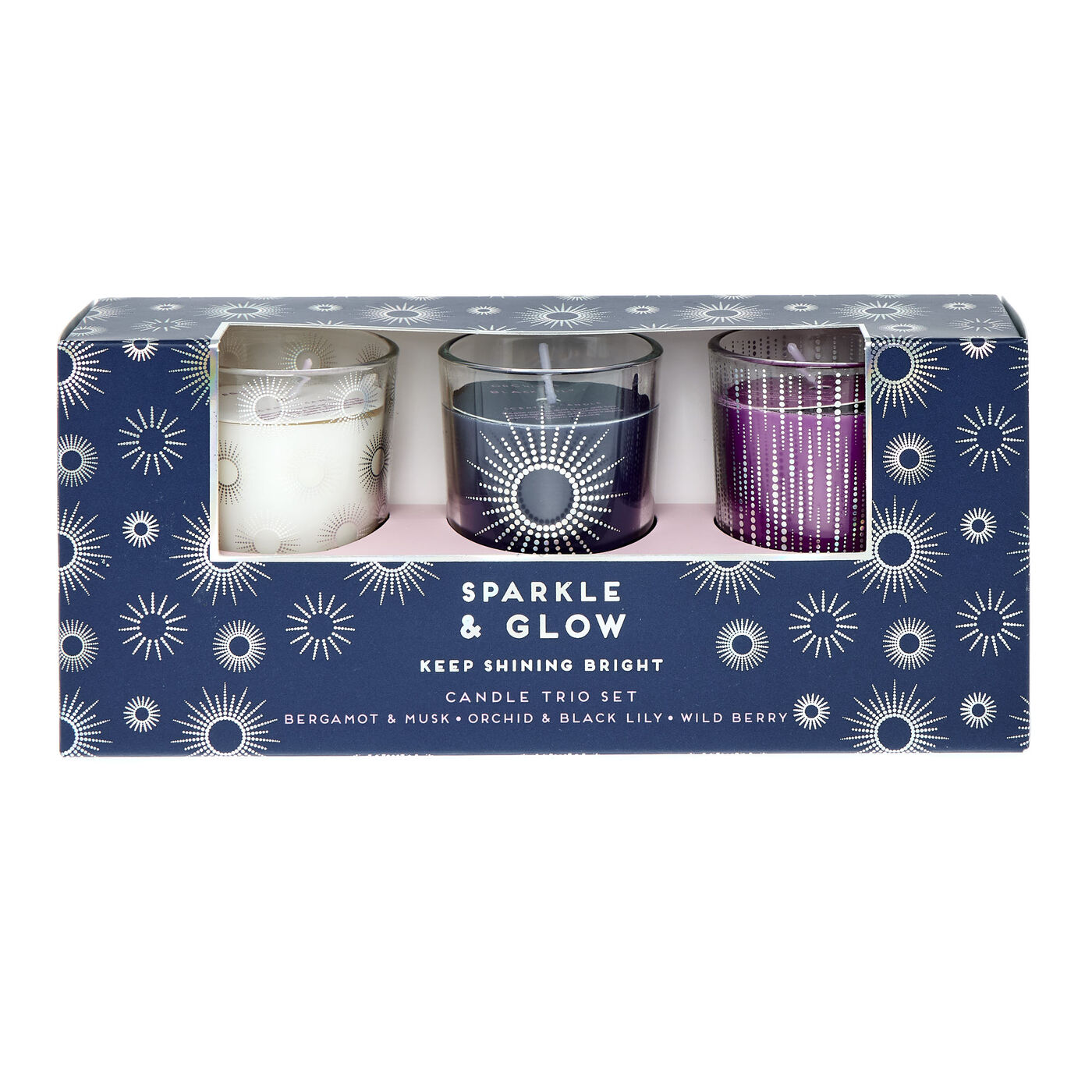 Buy Sparkle & Glow Candle Trio Set for GBP 3.99 Card Factory UK