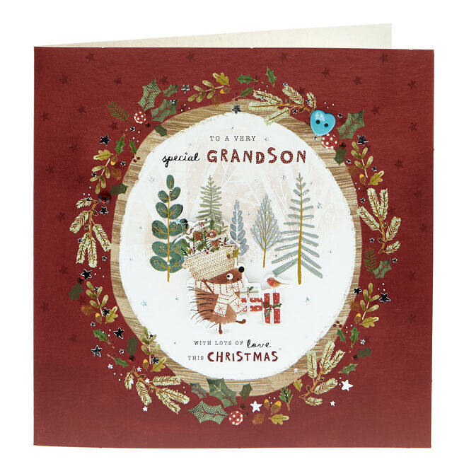 Boutique Christmas Card - To A Very Special Grandson