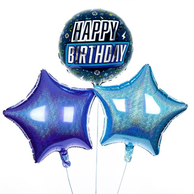 Gaming Happy Birthday Balloon Bouquet - DELIVERED INFLATED!