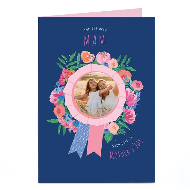 Personalised Mother's Day Photo Card - Ribbon Mam