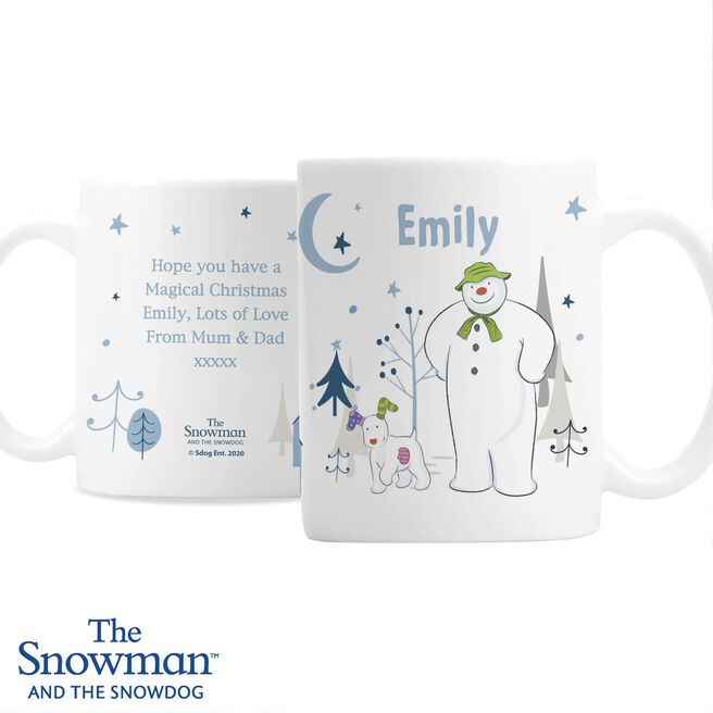 Personalised The Snowman & the Snowdog Mug