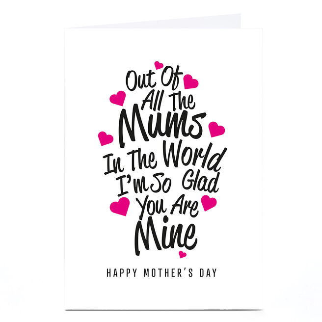 Personalised Punk Mother's Day Card - Of All The Mums