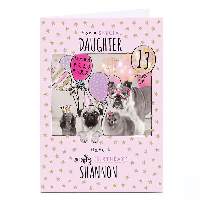 Personalised Birthday Card - Daughter Have A Woofly Birthday