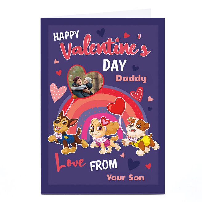 Photo Paw Patrol Valentine's Day Card - Daddy from Son