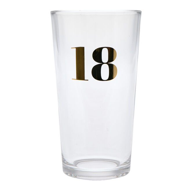 Blue & Gold 18th Birthday Pint Glass