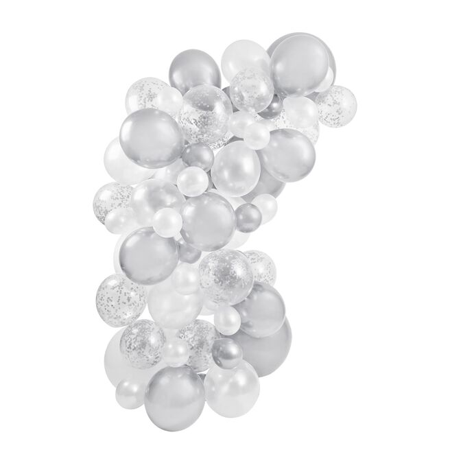 Silver Balloon Arch Kit 