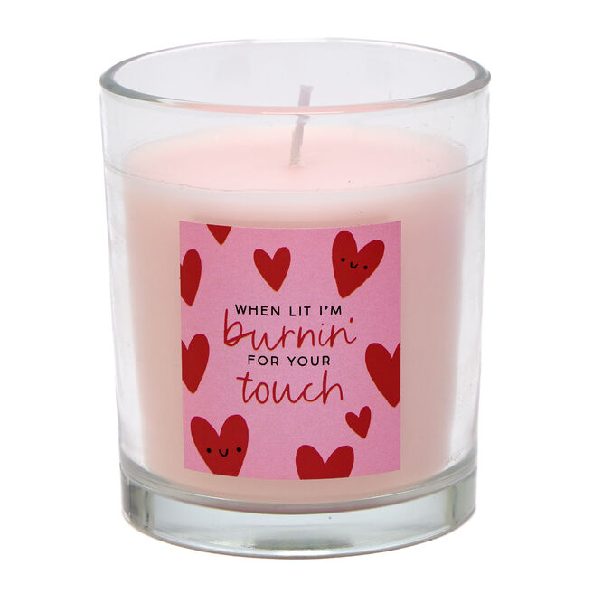 When Lit I'm Burning For Your Touch Vanilla Scented Candle