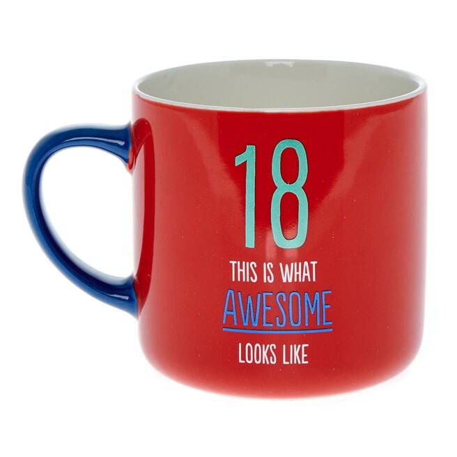 What Awesome Looks Like 18th Birthday Mug