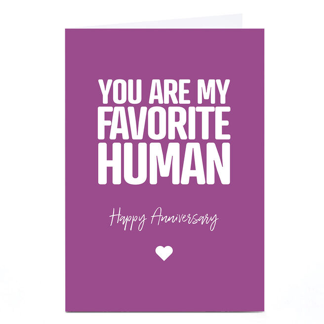 Personalised Punk Cards Anniversary Card - Favorite Human