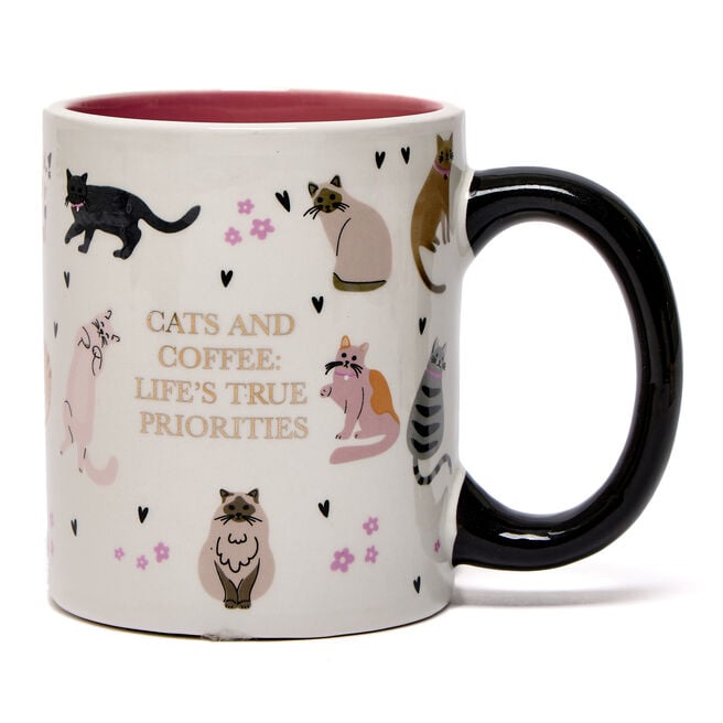 Cats & Coffee Life's True Priorities Mug,  Cats & Coffee Life's True Priorities Mug