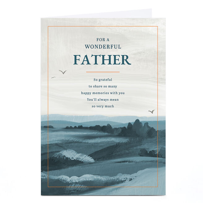Personalised Father's Day Card - Hillside, Wonderful Father