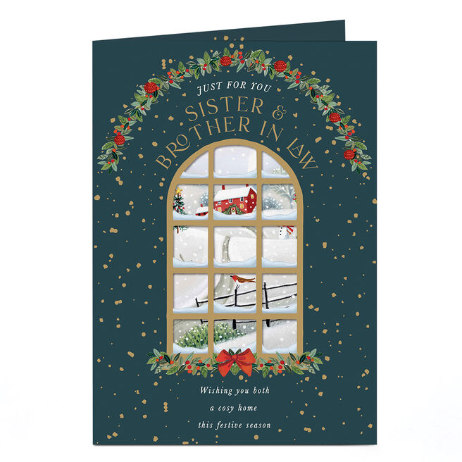Christmas Card - Winter Window, Sister & Brother In Law