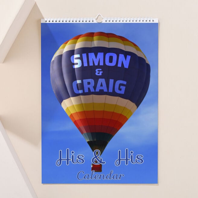 Personalised His and His Calendar (Any Year)