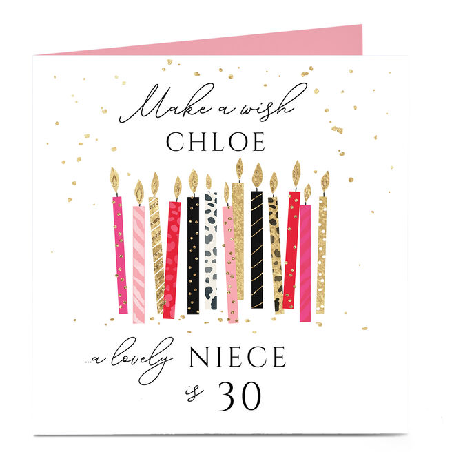 Personalised Birthday Card - Make A Wish, To A Lovely...