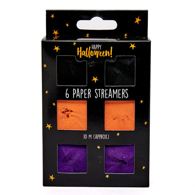 Halloween Paper Streamers - Pack of 6