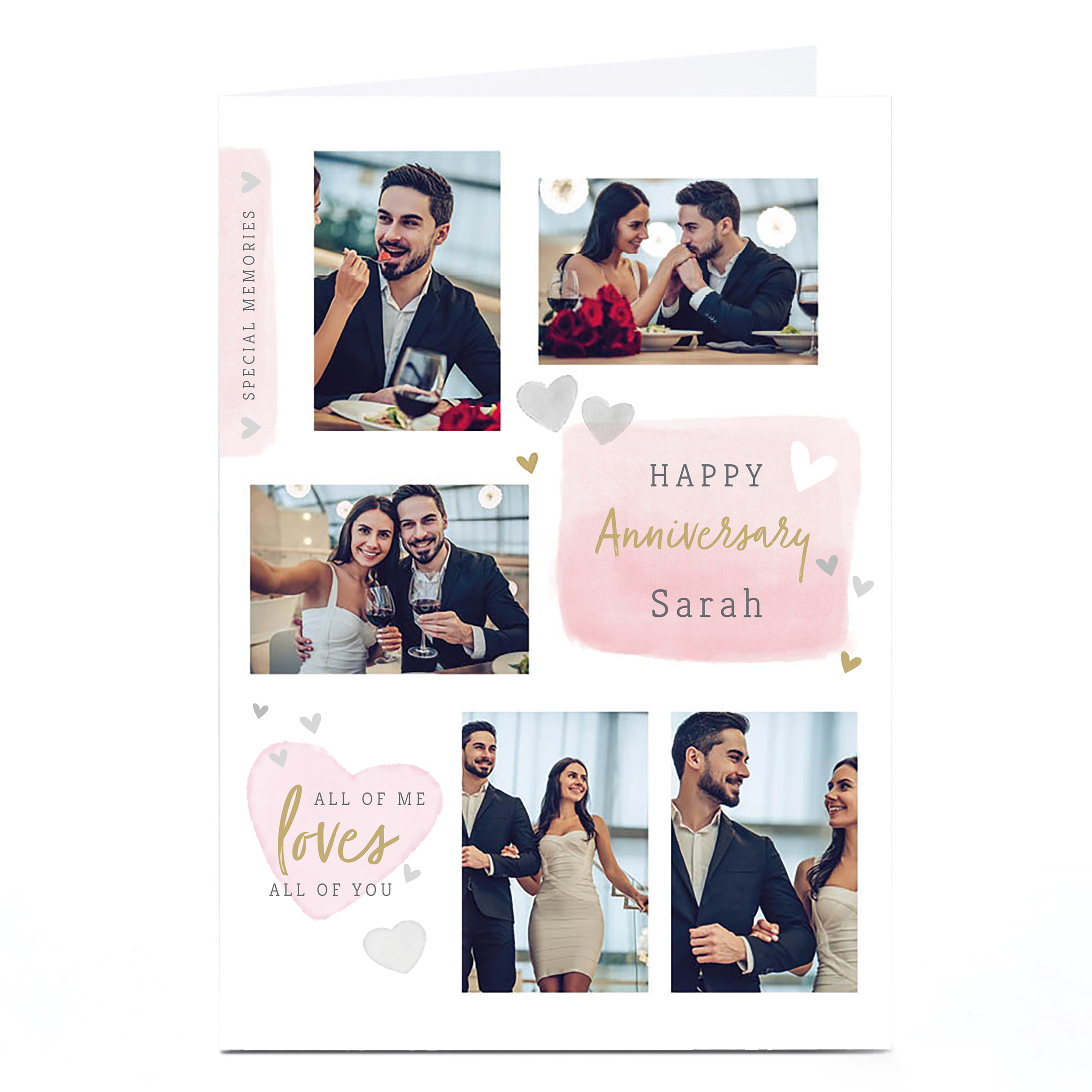 Personalized anniversary shop card