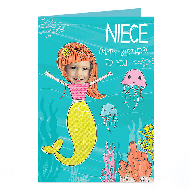 Photo Birthday Card - Niece, You're A Mermaid
