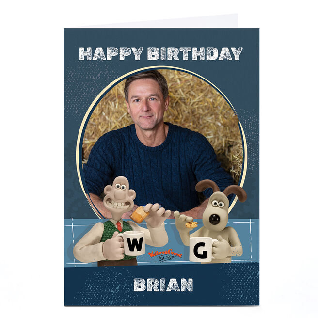 Photo Birthday Card - Wallace & Gromit Tea