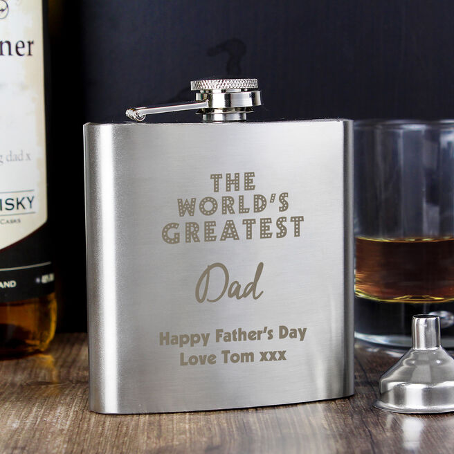 Personalised The World's Greatest Hip Flask