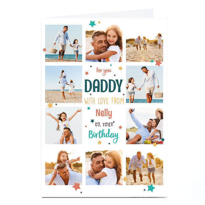 Photo Birthday Card - For You Daddy With Love