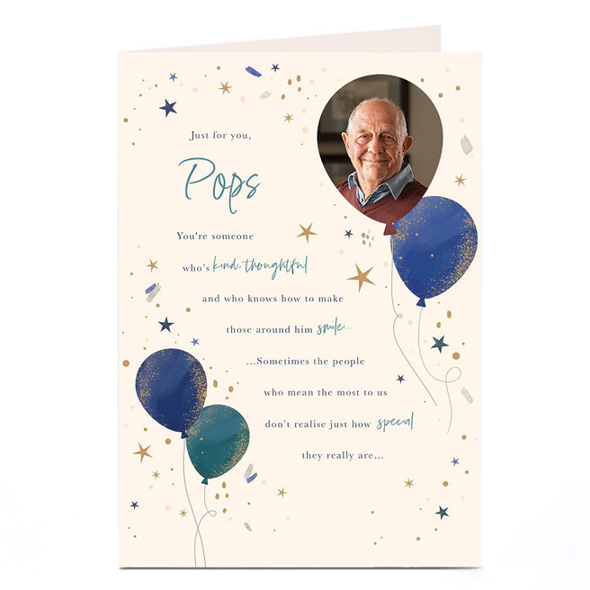 Photo Birthday Card - Just How Special, Pops