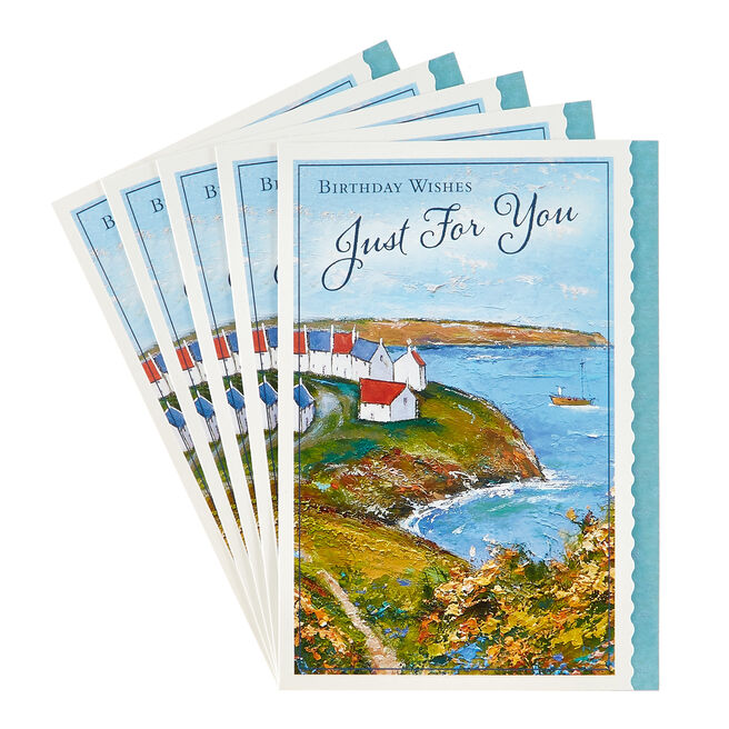 Birthday Cards - Coastal Just For You (Pack of 12)