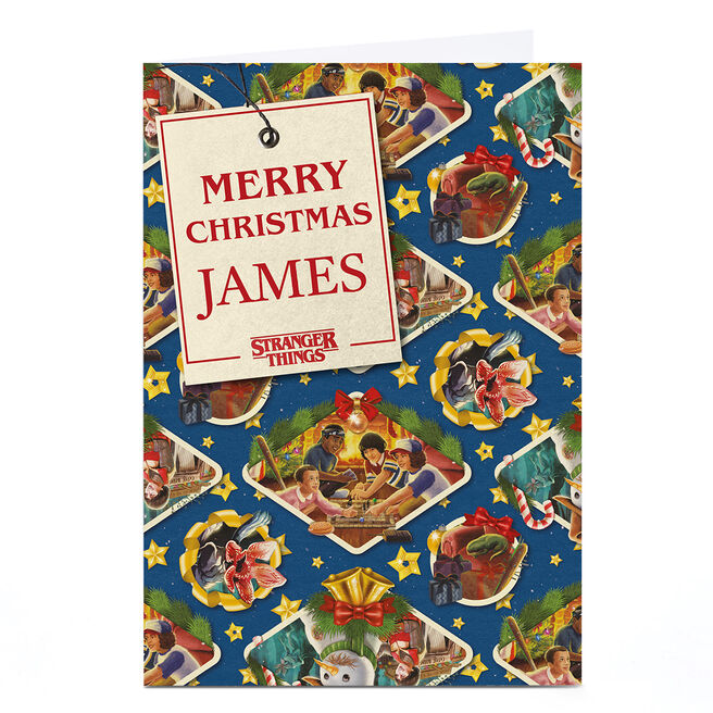 Personalised Stranger Things Christmas Card - Wrapping Paper