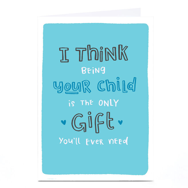 Personalised Blue Kiwi Father's Day Card - Being Your Child