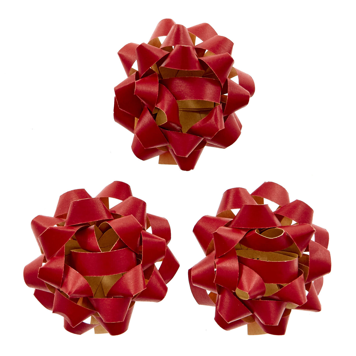 Buy Red Kraft Gift Bows Pack of 3 for GBP 1.29 Card Factory UK