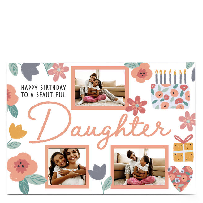 Photo Juniper & Rose Birthday Card - Daughter