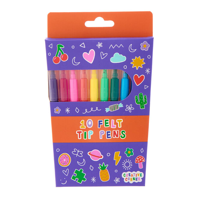 Creative Corner Felt Tip Pens - Pack of 10