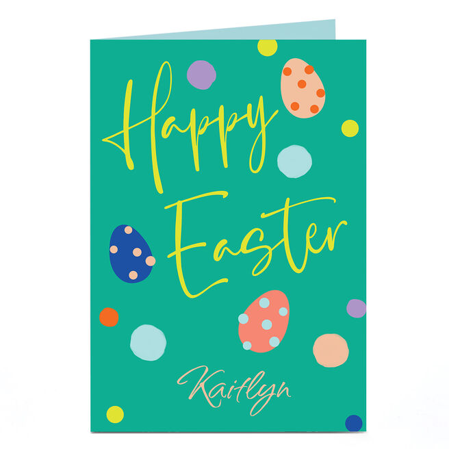 Personalised Easter Card - Happy Easter Script, Any Name