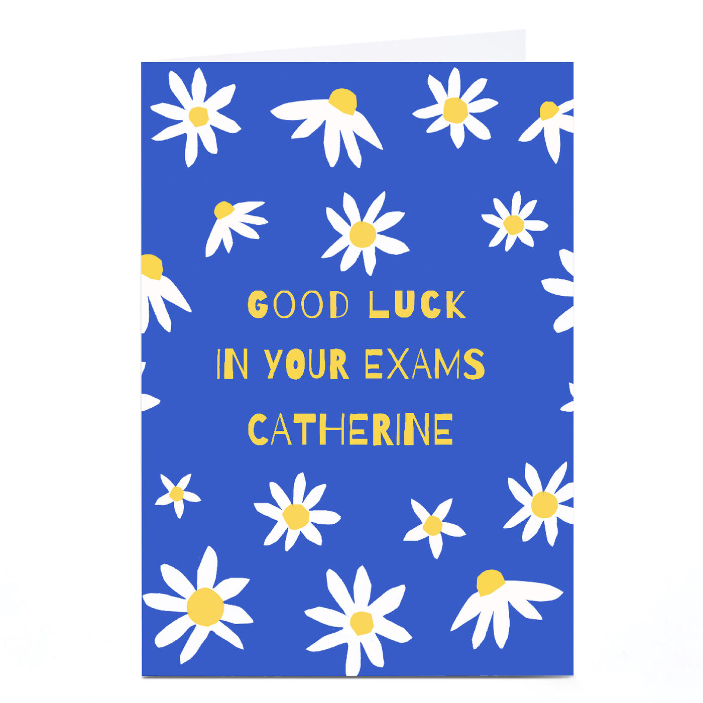 Buy Personalised Good luck in Your Exams Card Daisy Flower for GBP 1.
