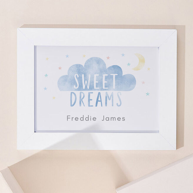 Personalised Sweet Dreams Landscape Framed Print