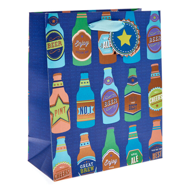 Beer Bottles Medium Portrait Gift Bag