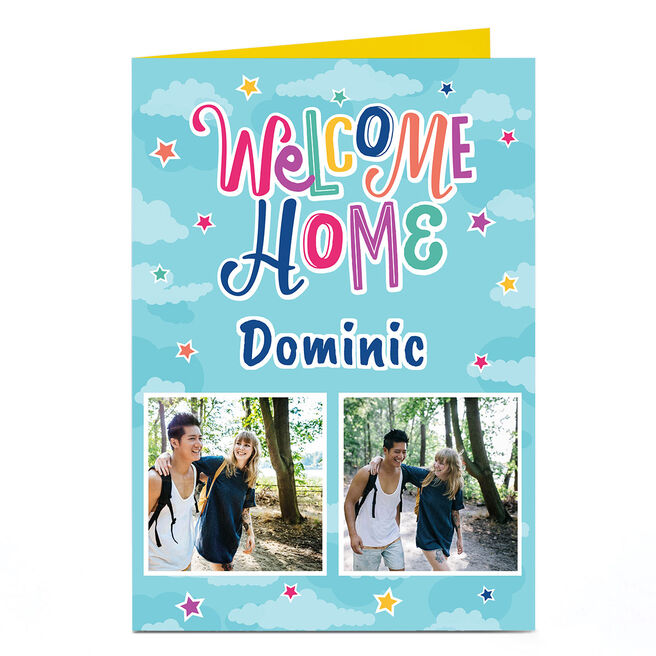 Photo Welcome Home Card - Stars & Clouds
