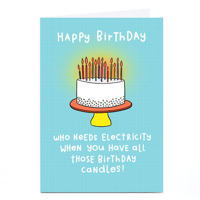 Personalised Jess Moorhouse Birthday Card - Birthday Candles