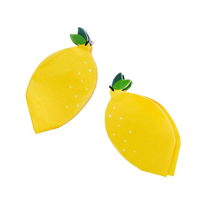 Lemon Paper Napkins - Pack of 16