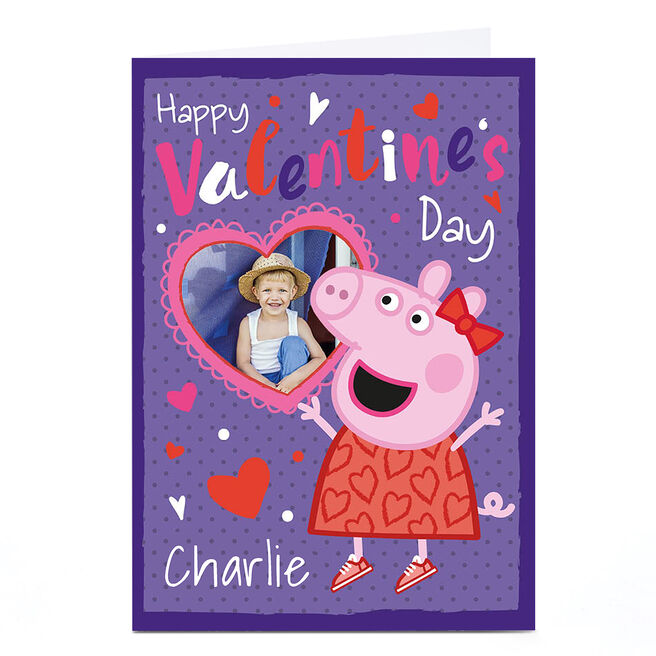 Photo Peppa Pig Valentine's Day Card - Any Name