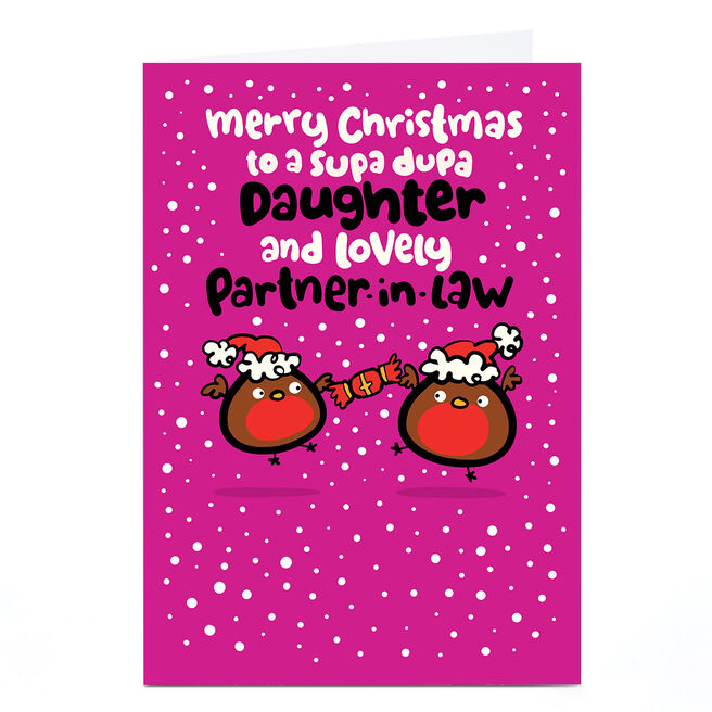 Personalised Fruitloops Christmas Card - Daughter & Partner in Law